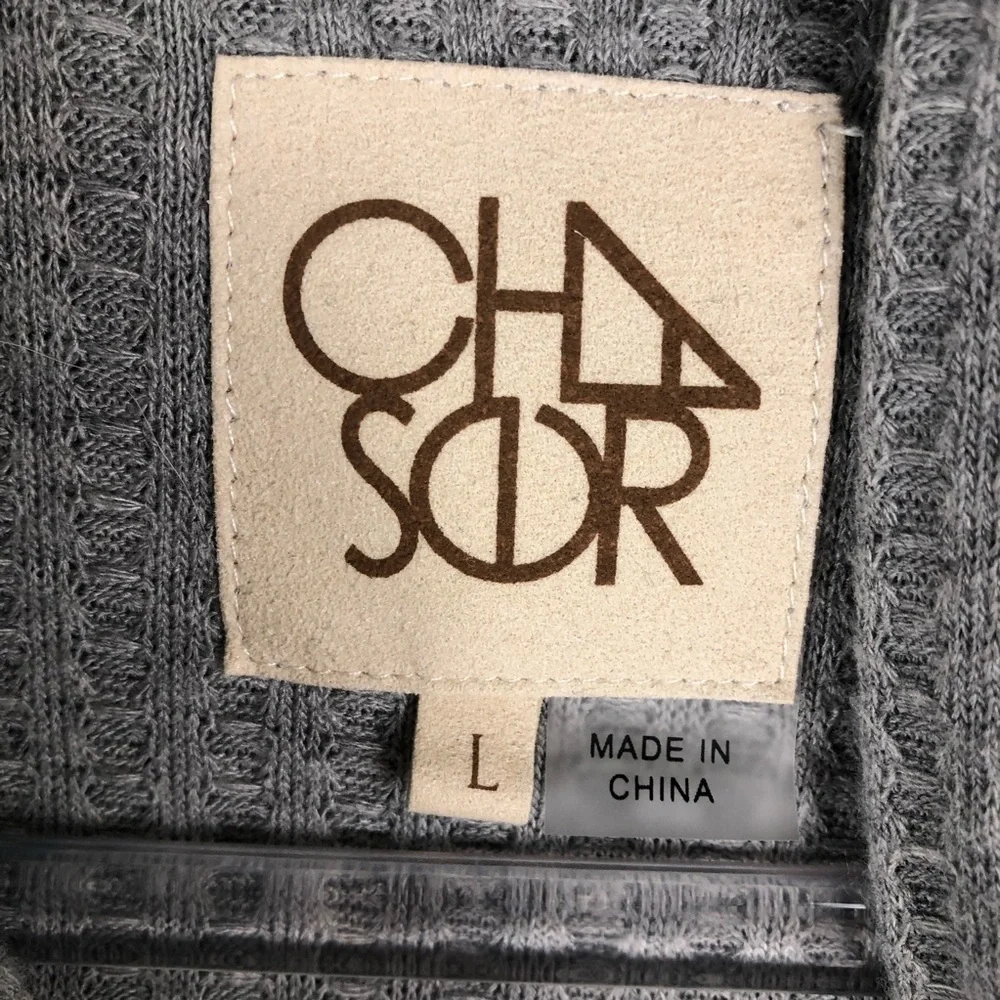 Chaser- Long Sleeve Waffle knit top with good size: L - Picture 4 of 8